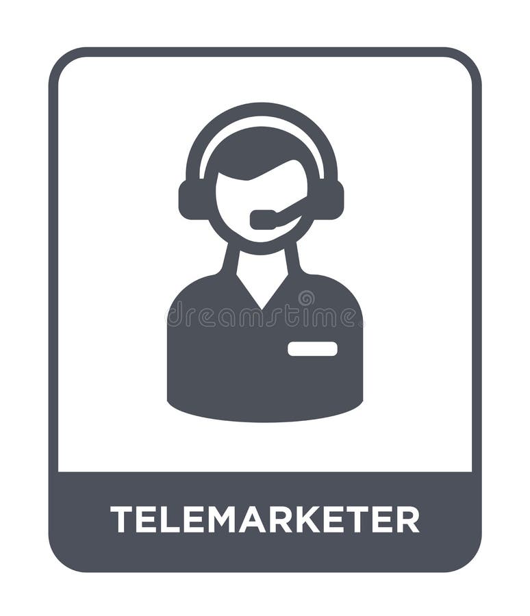 telemarketer pictogram in in ontwerpstijl Telemarketerpictogram op witte achtergrond wordt geïsoleerd die telemarketer vector een royalty-vrije illustratie telemarketer pictogram in in ontwerpstijl Telemarketerpictogram op witte achtergrond wordt geïsoleerd die telemarketer vector een royalty-vrije illustratie