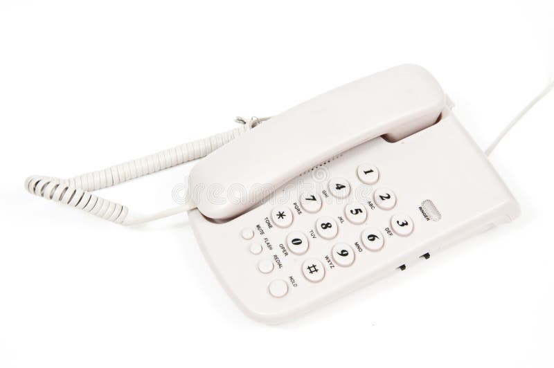 Telephone Set with Receiver on Hold Stock Image Image of voicemail
