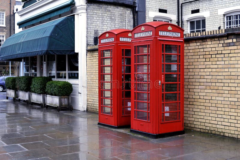 Telephone boxes, London