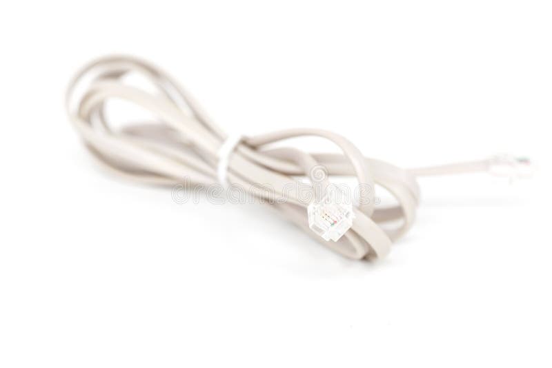 Telephone cable closeup stock photos