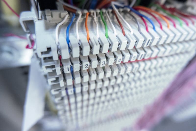 Telephone cable lines stock photo. Image of plug, circuit 253385822