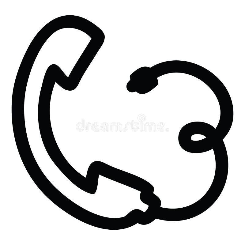 Telephone Handset Icon Symbol Stock Vector Illustration of clip, icon