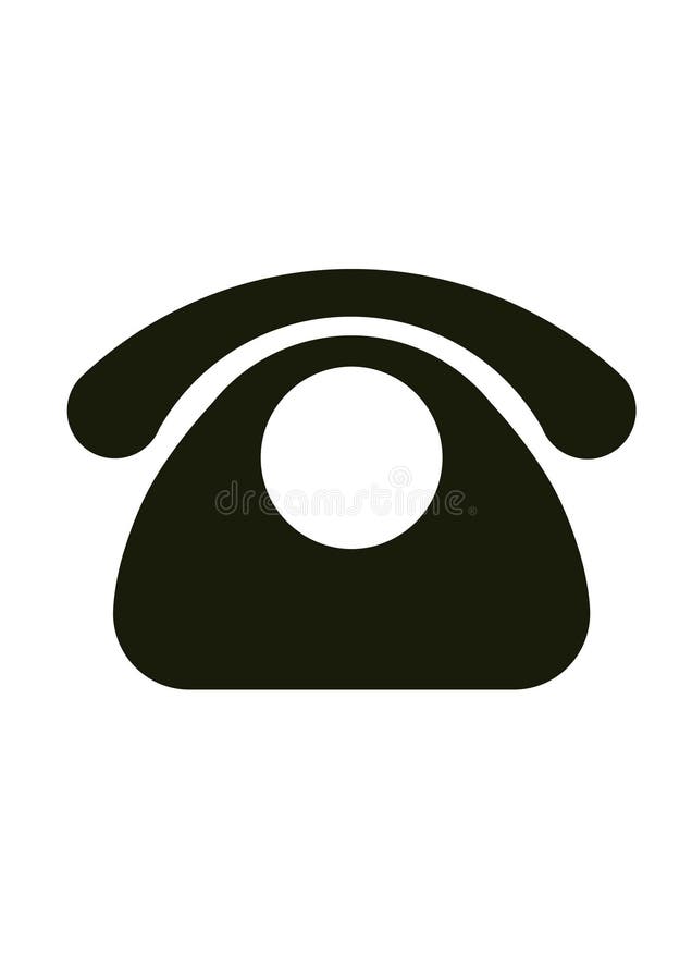 Black Color Landline telephone icon royalty free illustration