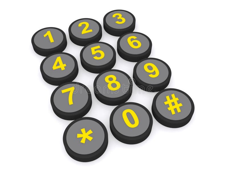 Telephone numbers keypad stock illustration. Illustration of concept