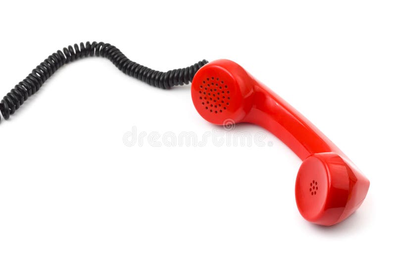 Set of telephone receiver stock image. Image of cable 12181987