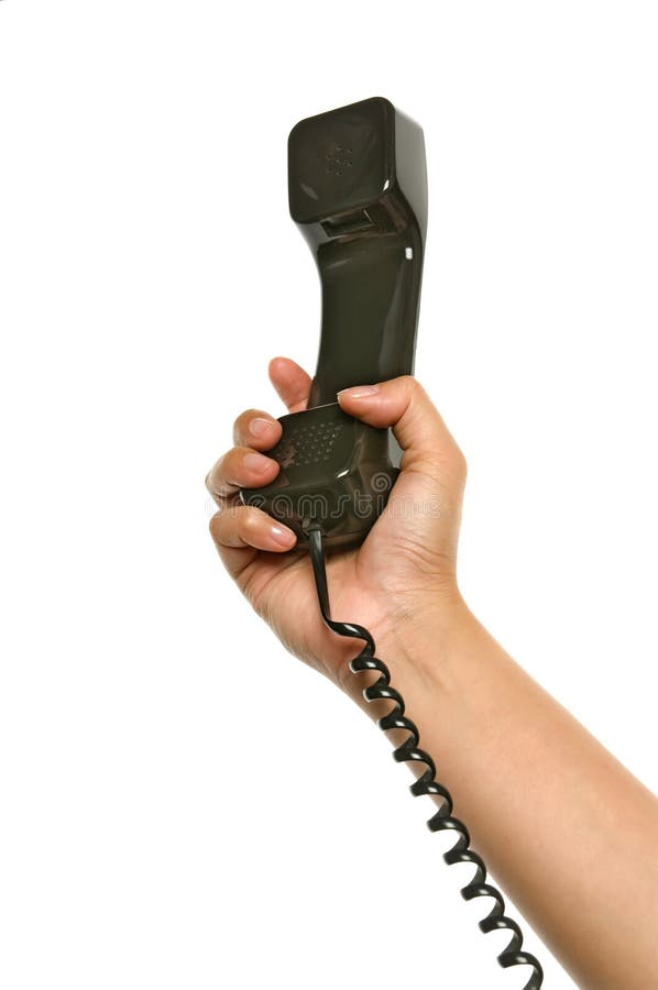 Telephone Receiver in Hand