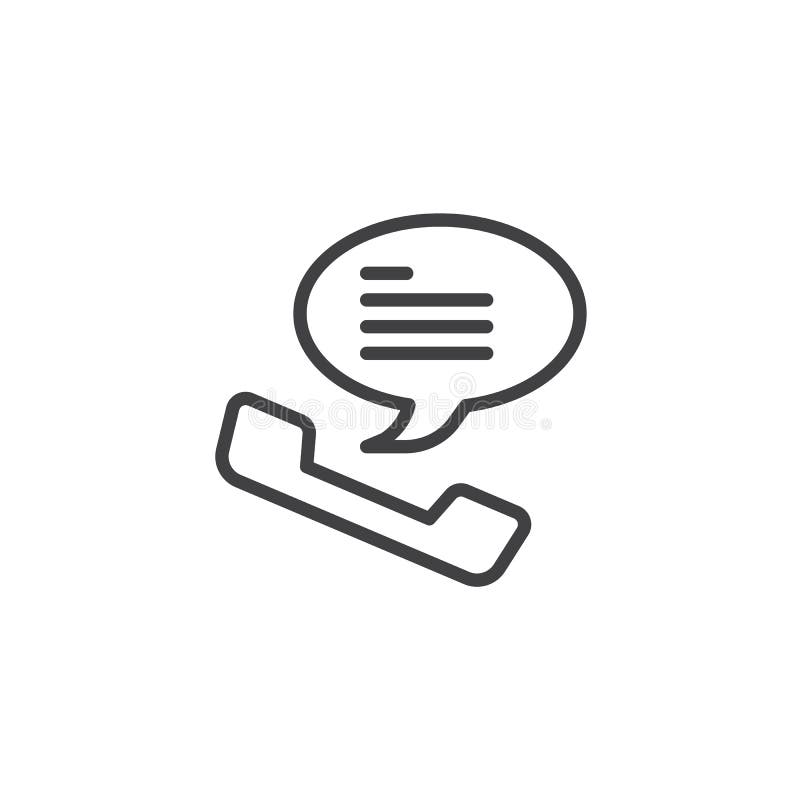 Telephone receiver line icon vector illustration Telephone receiver line icon vector illustration