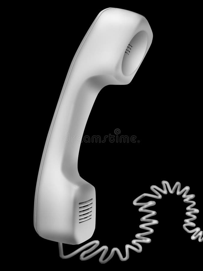 Telephone with a wire vector illustration