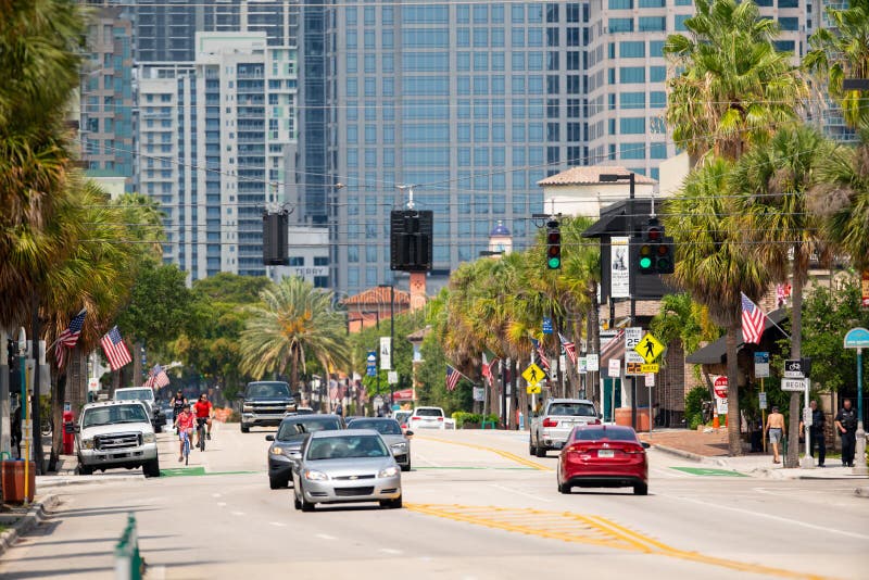 Telephoto photo Downtown Fort Lauderdale Las Olas blvd