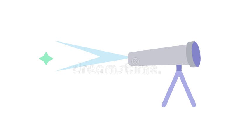 Telescope Light Science Exploration Icon, vector design Generative AI royalty free illustration