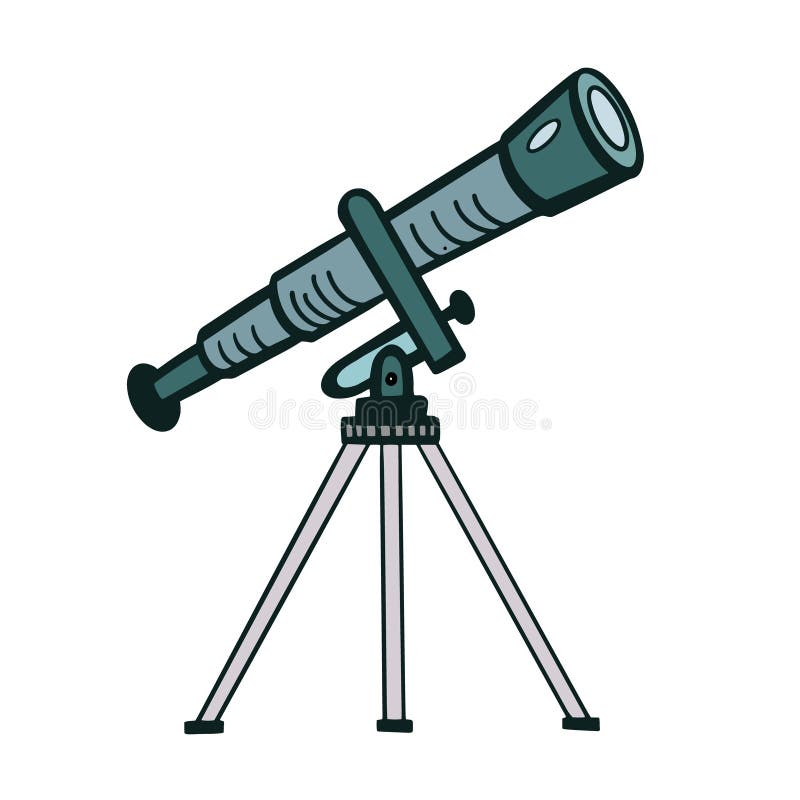 Telescope. Vector Color Illustration Stock Vector Illustration of