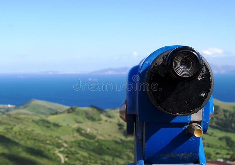 Telescope viewfinder and view stock images