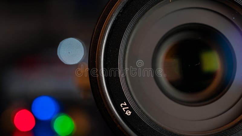 Telescopes: Telescopes use optical lenses to gather and focus light from distant celestial objects stock photo