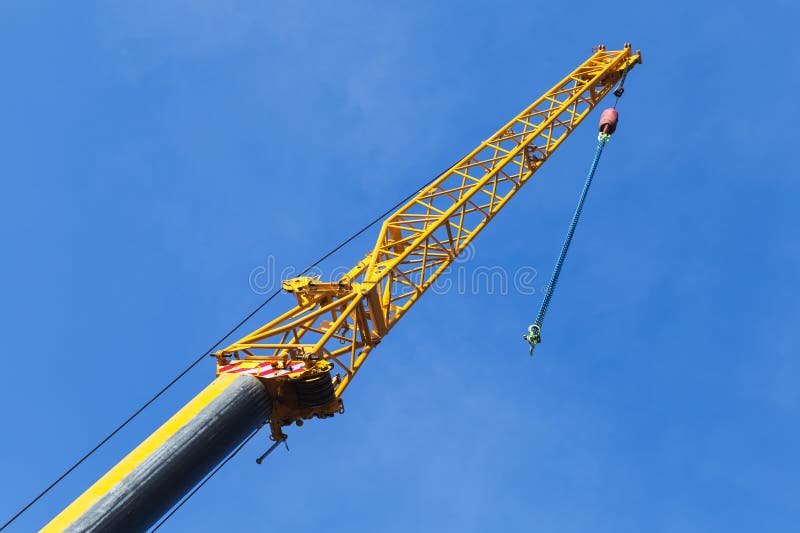 Crane Boom stock image. Image of high, truck, cilinder - 1426545