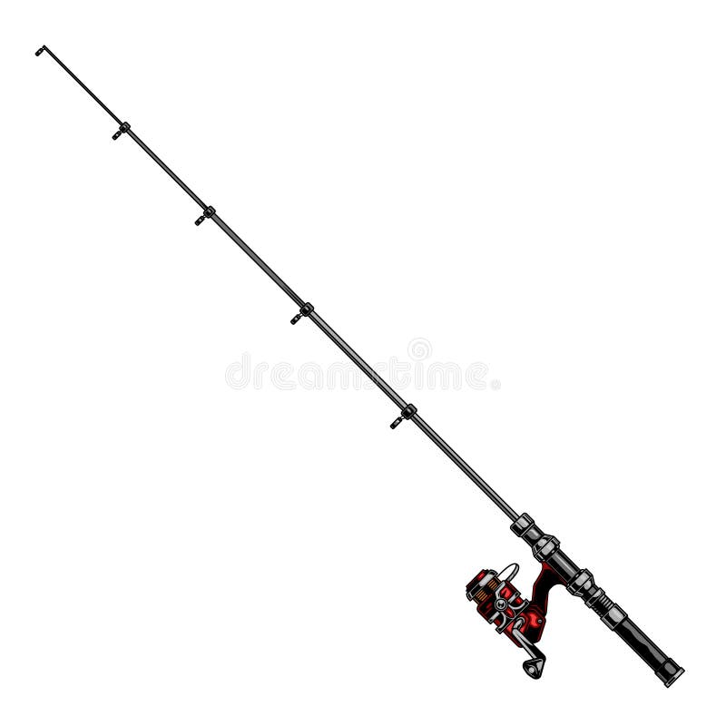 Premium Photo  Fishing rod with a reel and colorful fishing float on a  black background.