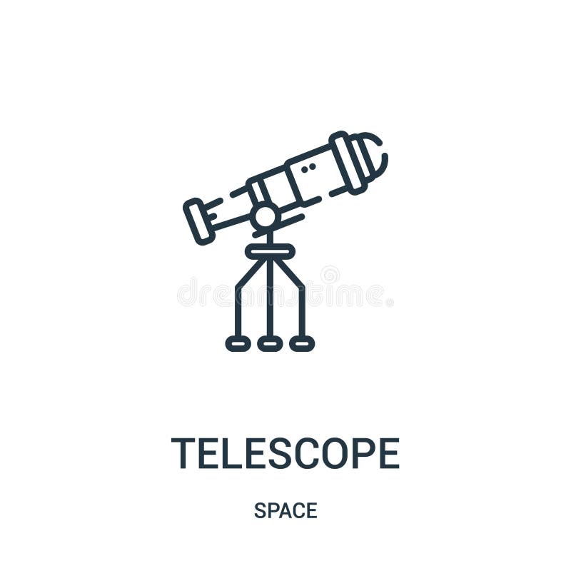 teleskop ikony wektor od astronautycznej kolekcji Cienka kreskowa teleskopu konturu ikony wektoru ilustracja ilustracji teleskop ikony wektor od astronautycznej kolekcji Cienka kreskowa teleskopu konturu ikony wektoru ilustracja ilustracji