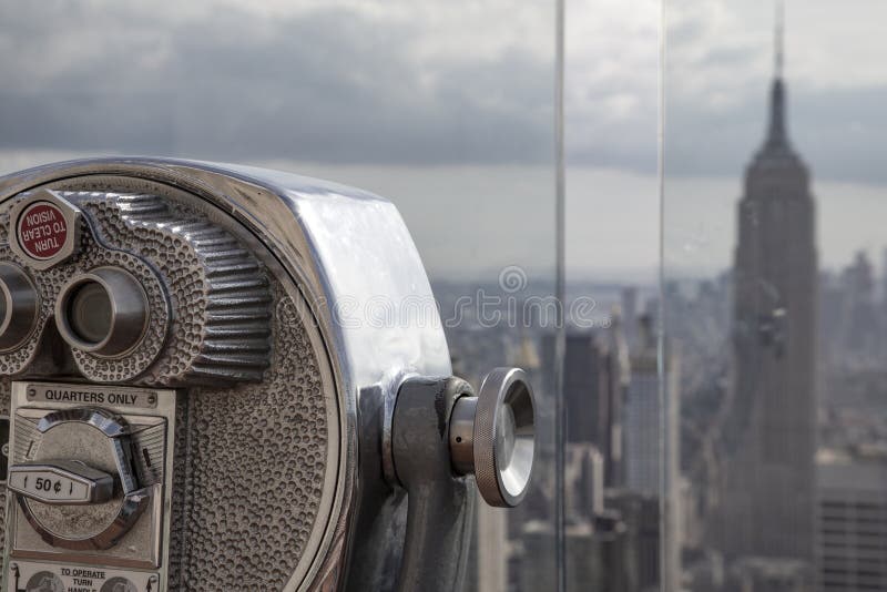 Teleskopu empire state building obraz stock Teleskopu empire state building obraz stock