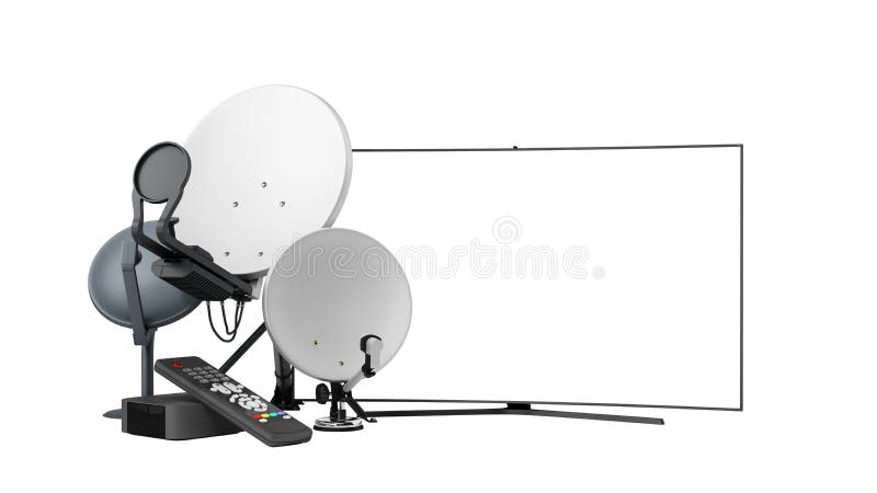Televisión Por Satélite O Internet Concepto Antena Parabólica 3d Render En  Blanco Sin Sombra Stock de ilustración - Ilustración de sombra, satélite:  174755514