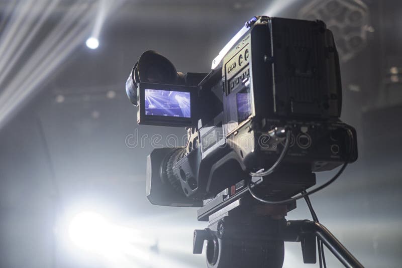 Television Camera. Camera in a Concert Hall Stock Photo Image of
