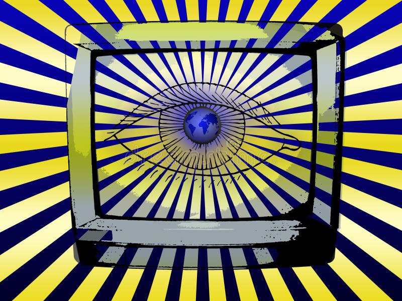 Television eye stock vector. Illustration of aerial, viewing 13527226