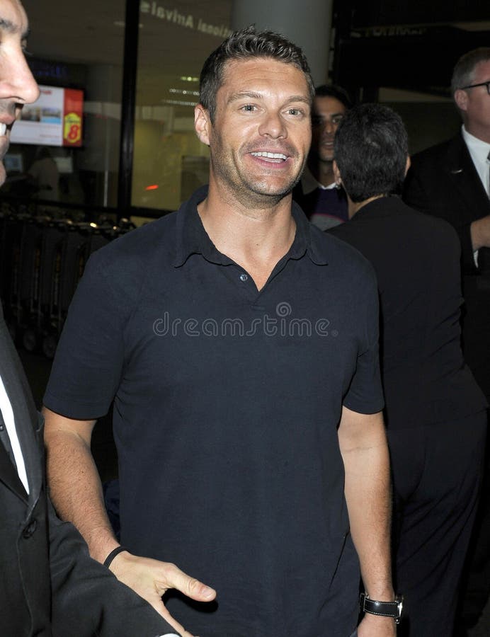 LOS ANGELES-JULY 14: Television/radio presenter Ryan Seacrest at LAX. July 14th in Los Angeles, California 2010