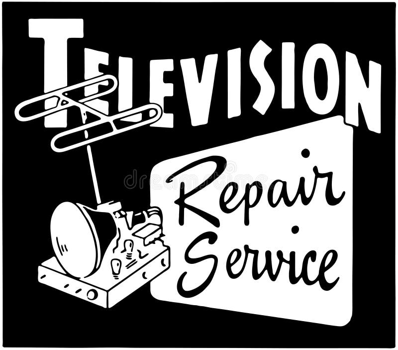 Television Repair Service stock vector. Illustration of repairs 42094348