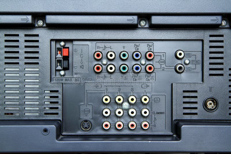 Television sockets stock image. Image of electrical, gear 26388173