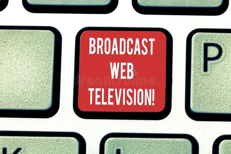 Televisione concettuale di web di radiodiffusione di rappresentazione di scrittura della mano La foto di affari che montra la pre immagini stock libere da diritti Televisione concettuale di web di radiodiffusione di rappresentazione di scrittura della mano La foto di affari che montra la pre immagini stock libere da diritti