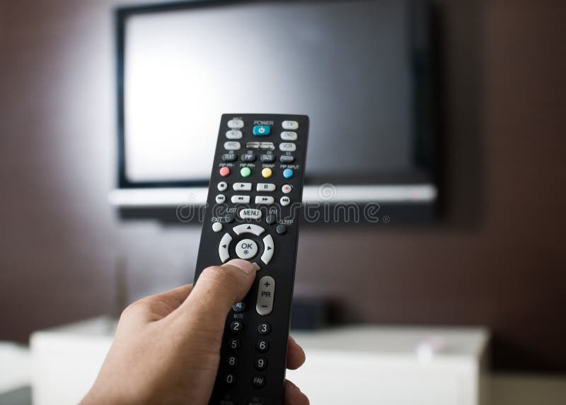 Televisão de controle remoto imagens de stock Televisão de controle remoto imagens de stock