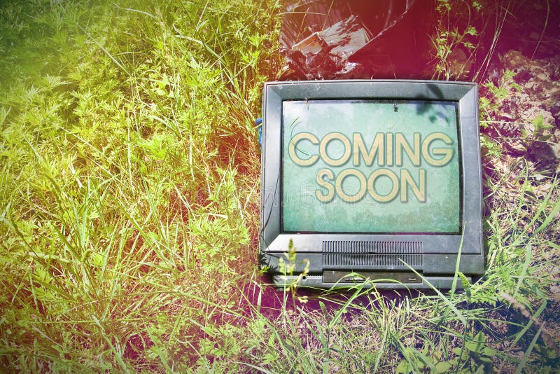 Televisão velha do CRT com - conceito com espaço da cópia imagens de stock Televisão velha do CRT com - conceito com espaço da cópia imagens de stock