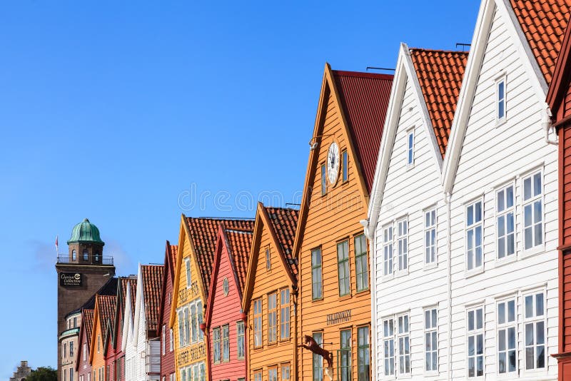 Telhados de Bryggen imagens de stock Telhados de Bryggen imagens de stock