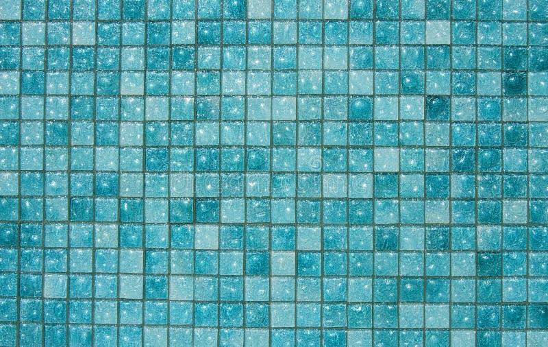 Azulejos de vidro azul fotos de stock