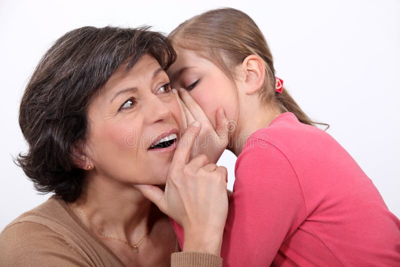 Telling Her Mother A Secret Stock Image Image Of Bonding Happiness 