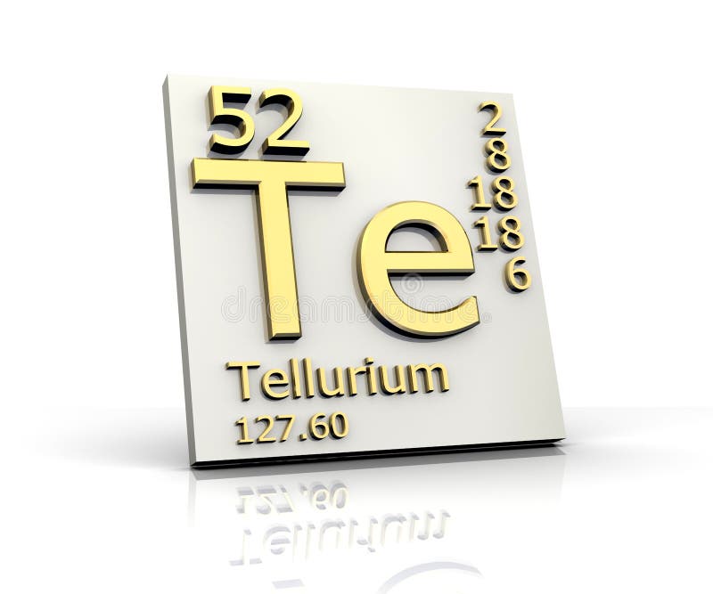 Tellurium form Periodic Table of Elements royalty free illustration