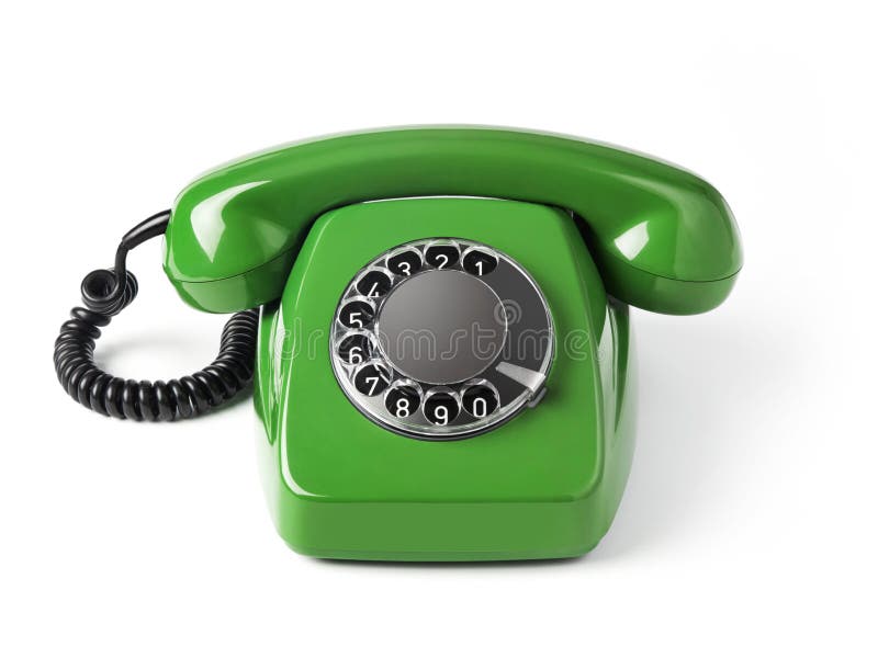Teléfono del vintage en blanco stock de ilustración