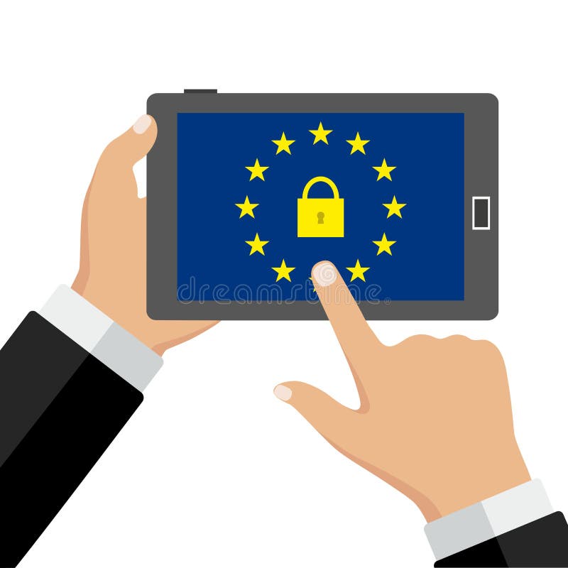 Teléfono a disposición Seguridad móvil app en la pantalla del smartphone ilustración del vector Teléfono a disposición Seguridad móvil app en la pantalla del smartphone ilustración del vector