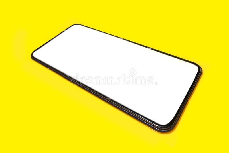 Smart phone on yellow background. Smart phone on yellow background.