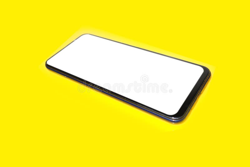 Smart phone on yellow background. Smart phone on yellow background.