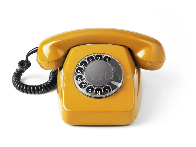 Teléfono retro en blanco libre illustration