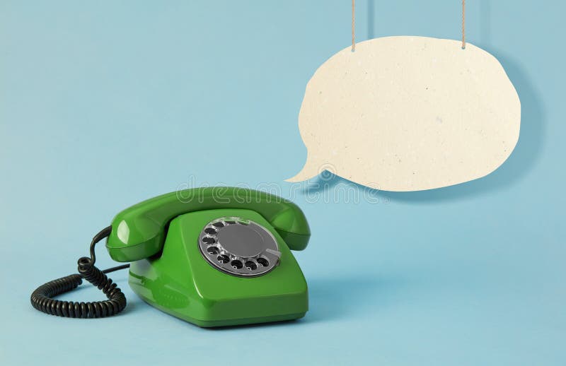 Teléfono viejo con la burbuja del discurso libre illustration