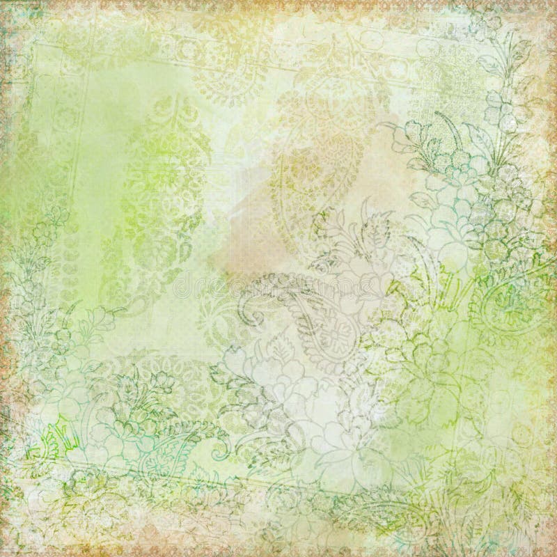 Tema antigo floral do fundo do vintage ilustração stock Tema antigo floral do fundo do vintage ilustração stock