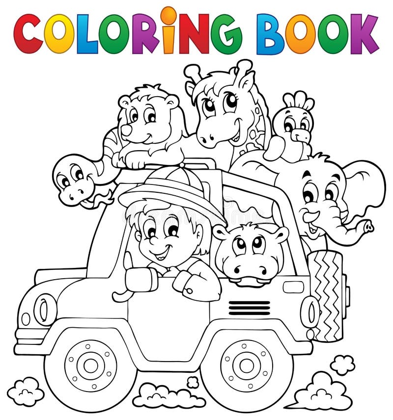 Tema 2 del viaggiatore dell'automobile di libro da colorare