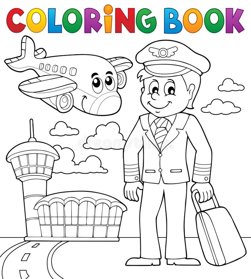 Tema 1 di aviazione del libro da colorare
