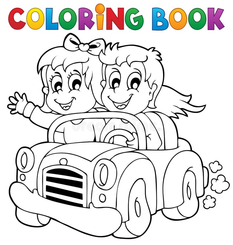 Ônibus Do Vintage, Carro Retro, Livro Para Colorir Pintado, Mão-desenho,  Monocromático Ilustração do Vetor - Ilustração de projeto, cartaz: 78140669