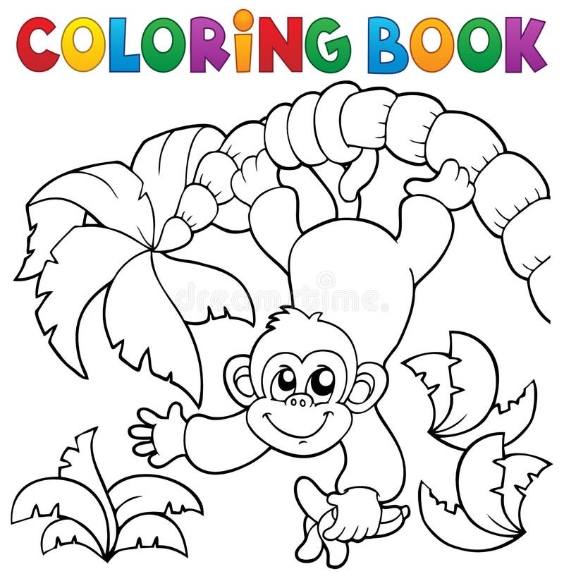 Desenho de macacos grátis para descarregar e colorir - Macacos