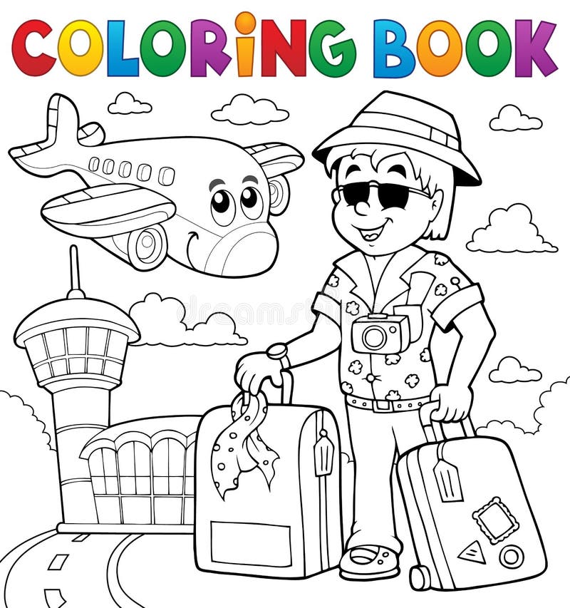 Tematiche 2 di viaggio del libro da colorare