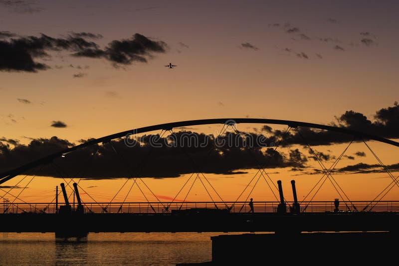 Tempe Town Lake Sunset royaltyfri foto Tempe Town Lake Sunset royaltyfri foto