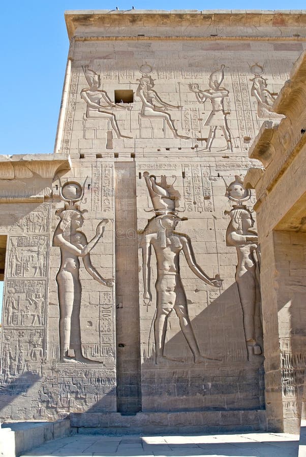 Tempel av Philae i Egypten royaltyfri foto Tempel av Philae i Egypten royaltyfri foto