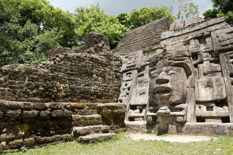Tempel i Belize royaltyfri fotografi