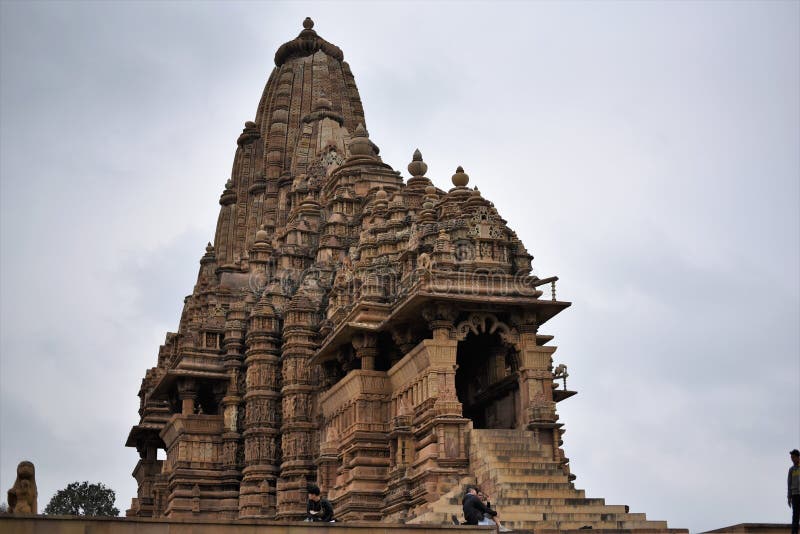 Tempel Kandariya Mahadeva, Khajuraho, Indien Stockbild Bild von